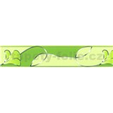 Samolepící bordura květy s vlnovkami zelené 5 m x 5,8 cm - POSLEDNÍ KUS