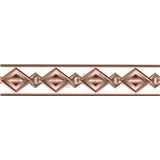 Samolepící bordura geometrický vzor hnědý 5 m x 5,8 cm