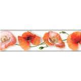 Samolepící bordura vlčí máky 5 m x 8,3 cm - POSLEDNÍ KUSY