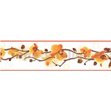 Samolepící bordura orchidej žluto- hnědá 5 m x 8,3 cm