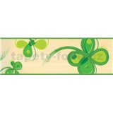 Samolepící bordury čtyřlístek zelený 5 m x 6,9 cm