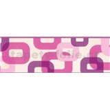 Samolepící bordura 3D růžovo-fialová 5 m x 6,9 c m