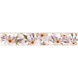 Samolepicí bordury na zeď lilie starorůžové 5 m x 8,3 cm