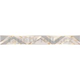 Samolepicí bordury na zeď Art-Deco mramor šedo-oranžový 5 m x 5,8 cm