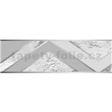 Samolepicí bordury na zeď Art-Deco mramor šedý 5 m x 5,8 cm