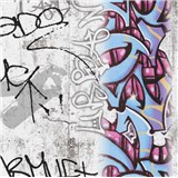 Papírové tapety na zeď Boys & Girls graffiti barevné