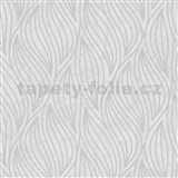 Vliesové tapety IMPOL Carat 2 listy stříbrné na bílém podkladu - POSLEDNÍ KUSY