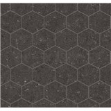 Dekorativní obklad na stěnu Ceramics hexagony černé  šířka 67,5 cm x 20 m