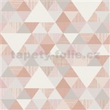 Vliesové tapety na zeď Inspiration Wall geometrický vzor moderní růžový