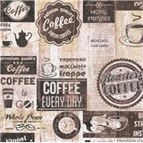 Papírové tapety na zeď retro coffee hnědé