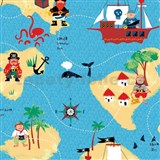 Samolepící fólie piráti - 45 cm x 15 m - POSLEDNÍ METRY