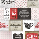 Vinylové tapety do kuchyně IMPOL Decoration moderní patchwork červený - POSLEDNÍ KUSY