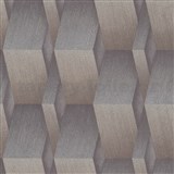 Vliesové tapety na zeď G.M.K. Fashion For Walls 3D hrany hnědo-stříbrné