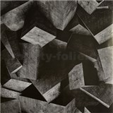 Samolepící tapety 3D kostky šedo-černé 45 cm x 10 m