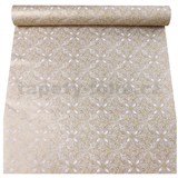 Samolepící tapety ornamenty zlaté na bílém podkladu 45 cm x 10 m