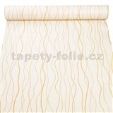 Samolepící tapety vlnovky na krémovém podkladu 45 cm x 10 m - POSLEDNÍ METRY