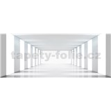 Vliesové fototapety bílá chodba rozměr 375 cm x 150 cm