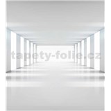 Vliesové fototapety bílá chodba rozměr 225 cm x 250 cm