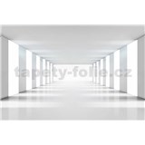 Vliesové fototapety bílá chodba rozměr 375 cm x 250 cm