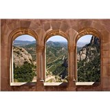Vliesové fototapety oblouková okna rozměr 375 cm x 250 cm - POSLEDNÍ KUSY