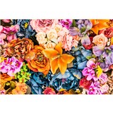 Vliesové fototapety vintage květy rozměr 375 cm x 250 cm