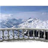 Vliesové fototapety sněžná terasa rozměr 312 cm x 219 cm