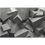 Vliesové fototapety 3D betonové kostky rozměr 375 cm x 250 cm