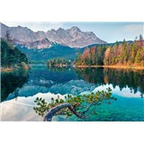 Vliesové fototapety jezero Eibsee rozměr 368 cm x 254 cm