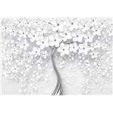 Vliesové fototapety rozkvetlý strom bílý rozměr 368 cm x 254 cm