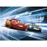 Fototapeta Disney Cars3 Mc Queen a Jackson Storm Simulation rozměr 254 cm x 184 cm