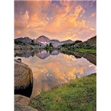 Fototapety horské jezero rozměr 184 cm x 254 cm - POSLEDNÍ KUSY
