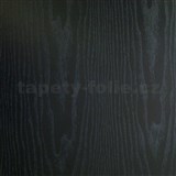 Samolepící tapety černé dřevo - renovace dveří - 90 cm x 210 cm