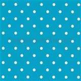 Samolepící tapety puntíky modré 45 cm x 15 m - POSLEDNÍ METRY