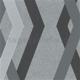 Vliesové tapety na zeď IMPOL Giulia 3D hrany černo-šedé
