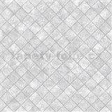 Vliesové tapety na zeď Hexagone čtverce šedé s lesklým efektem - POSLEDNÍ KUSY