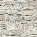 Vliesové tapety na zeď Il Decoro ukládaný kámen hnědo-šedý