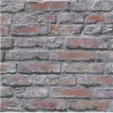 Papírové tapety na zeď Il Decoro cihlová zeď červeno-černá - POSLEDNÍ KUS