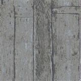 Vliesové tapety na zeď Imagine dřevěný obklad šedo-hnědý s výraznou strukturou