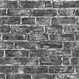 Vliesové tapety na zeď IMPOL Imitations 2 cihly černé s patinou