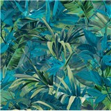 Vliesové tapety na zeď IMPOL Jungle Fever - listy zeleno-tyrkysové