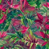 Vliesové tapety na zeď IMPOL Jungle Fever - listy růžovo-zelené