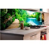 Samolepící tapety za kuchyňskou linku vodopády v lese rozměr 180 cm x 60 cm - POSLEDNÍ KUSY