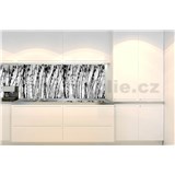 Samolepící tapety za kuchyňskou linku černobílá tráva rozměr 180 cm x 60 cm - POSLEDNÍ KUSY