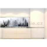 Samolepící tapety za kuchyňskou linku les v mlze rozměr 350 cm x 60 cm