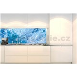 Samolepící tapety za kuchyňskou linku modrý mramor rozměr 350 cm x 60 cm