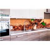 Samolepící tapety za kuchyňskou linku kávová zrnka rozměr 260 cm x 60 cm - POSLEDNÍ KUSY