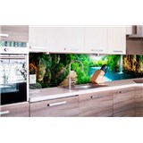 Samolepící tapety za kuchyňskou linku vodopády v lese rozměr 260 cm x 60 cm - POSLEDNÍ KUSY
