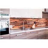 Samolepící tapety za kuchyňskou linku dřevěná stěna rozměr 260 cm x 60 cm - POSLEDNÍ KUSY