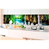 Samolepící tapety za kuchyňskou linku vodopády v lese rozměr 350 cm x 60 cm - POSLEDNÍ KUSY