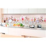 Samolepící tapety za kuchyňskou linku ZEN květiny rozměr 350 cm x 60 cm - POSLEDNÍ KUSY